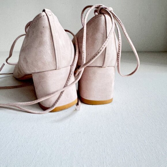 Stuart Weitzman Cordon Hush Suede Lace Up Ballerina Pumps Shoes Size 10.5 - Picture 9 of 9